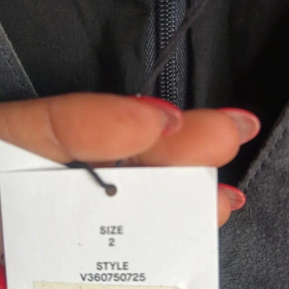 NEW Vince Suede goat leather V Neck Shift Dress - Picture 8 of 14